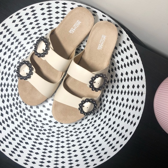 【Michael Kors】Ryder leather Slide size 7.5M - Picture 1 of 8